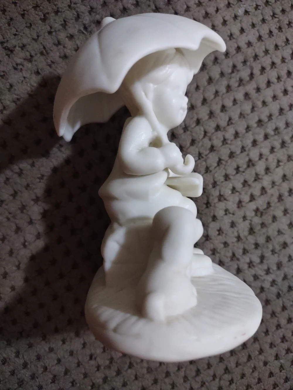 Boy Child With Umbrella, Book,& Dog Bisque Figurine by Jade Collection EUC - Picture 4 of 4